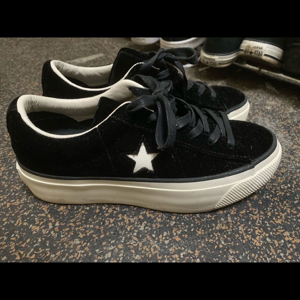 Converse Velvet Platform Sneakers